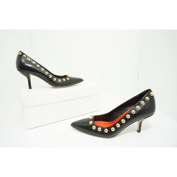 DVF Diane Von Furstenberg Meine 2 Women’s Pumps Black Leather Size 5 M $298 - Picture 4 of 10
